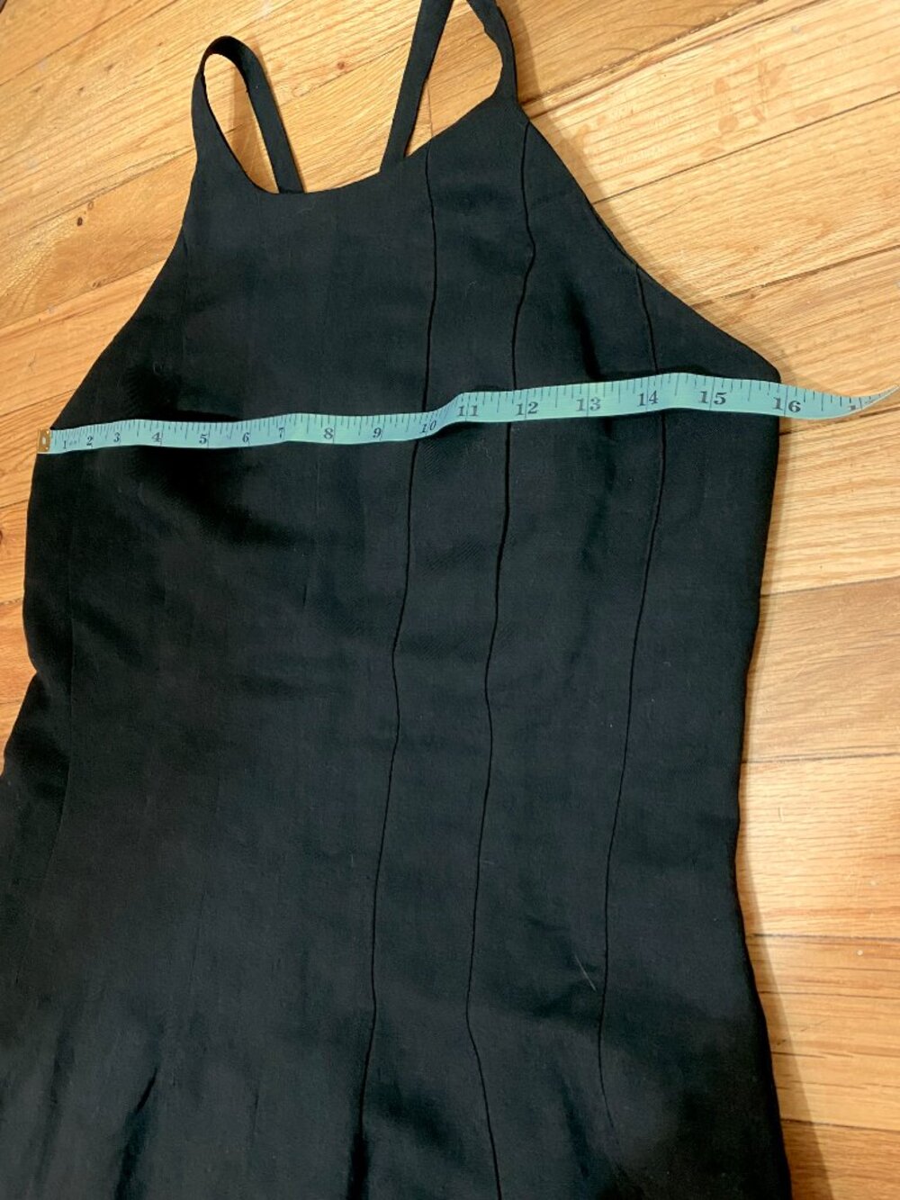 MASSIMO DUTTI Black Linen Blend Halter Midi A-Line Dress EUR 36, US 4 (or $180) - Picture 10 of 12